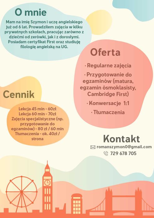 Korepetycje z języka angielskiego