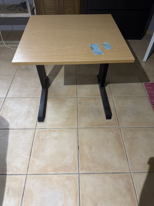 Mesa Secretaria de escritorio Quadrada de madeira
