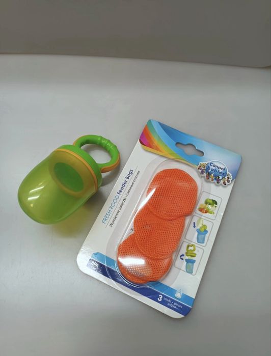 Zestaw BOON łyżeczka z zasobnikiem, smoczek wkładem na owoce,akuku
