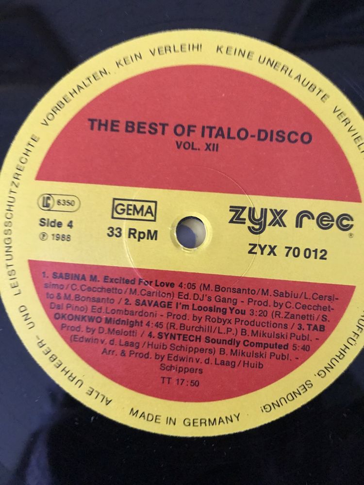 Winyl: The Best Of Italo-Disco vol.12 (2 Lp) , Savage,Atrium,K.B. Caps