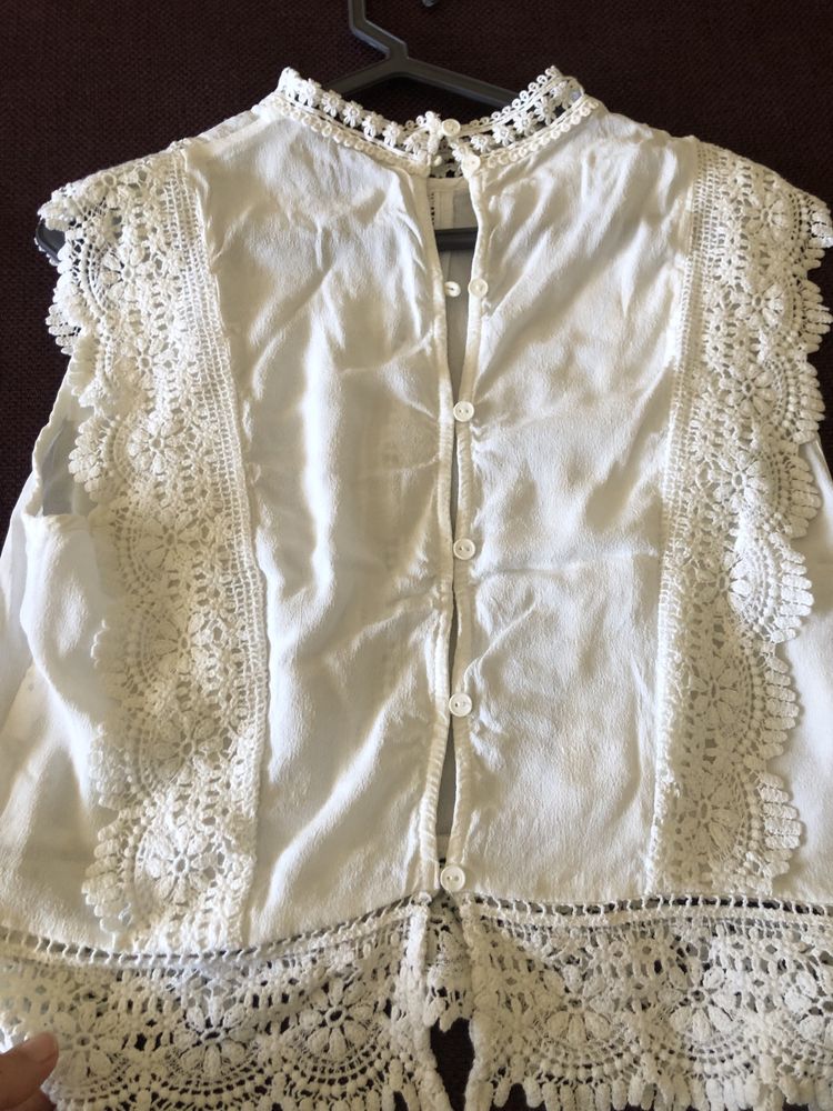 Blusa branco perola Xs como nova