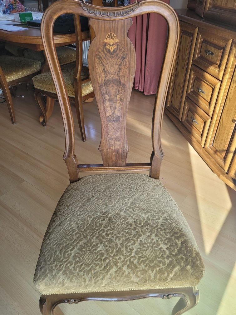Komplet krzeseł drewnianych 6 sztuk krzesło