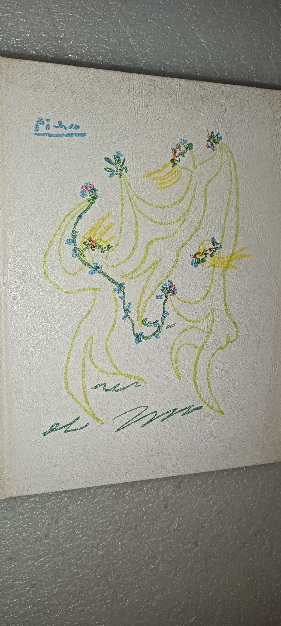 Livro antigo com capa ilustrada Pablo Picasso - Knut Hamsun