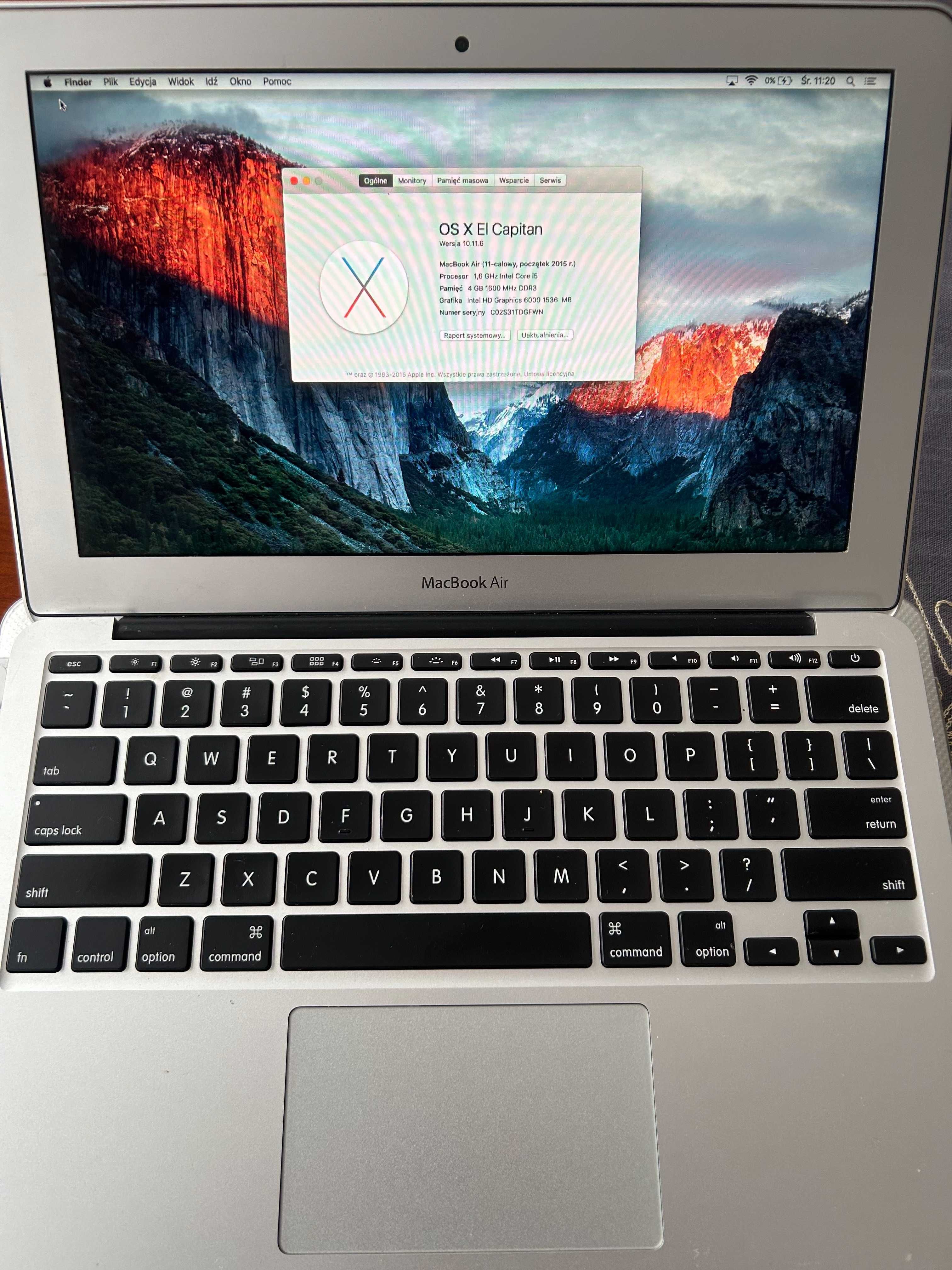 Macbook Air 11" Mini 2016, 256Gb,