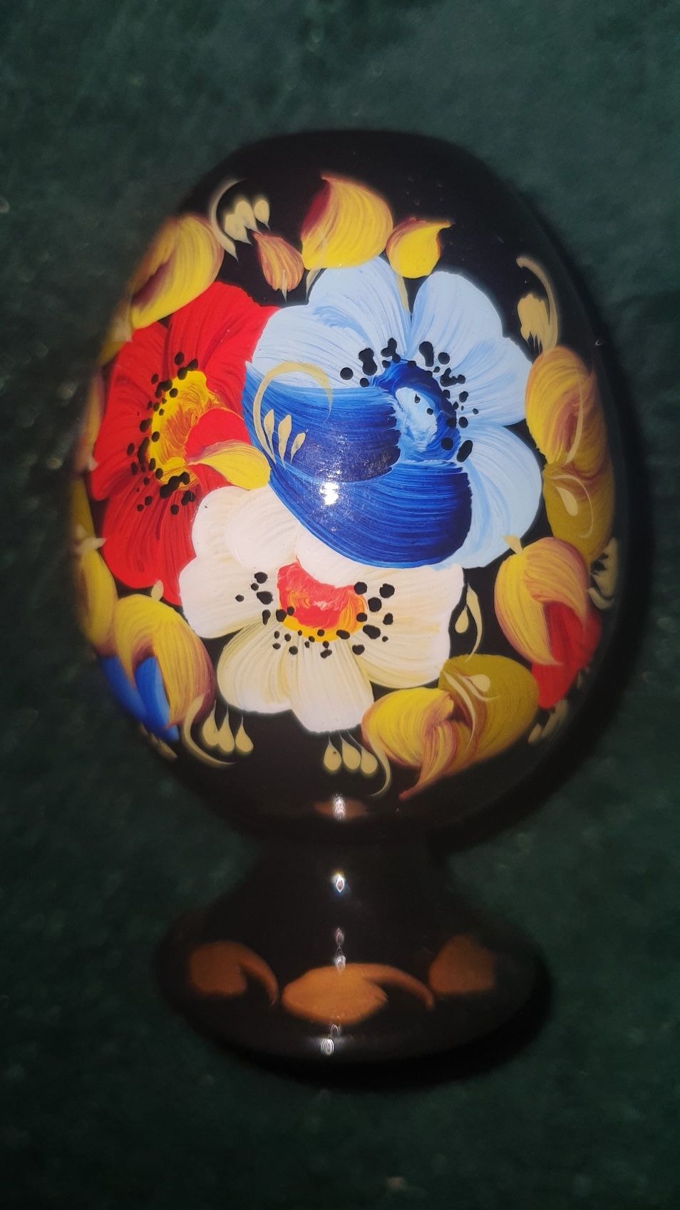 SAPFIR Jajko pojemnik na wykałaczki ukrainski ręcznie malowane
