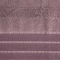 Ręcznik Pati 50x90 liliowy ciemny pasy frotte 500g
