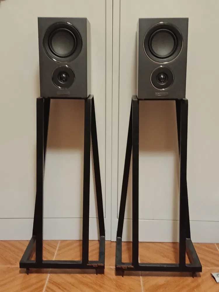 colunas monitoras MISSION LX-1 + suportes