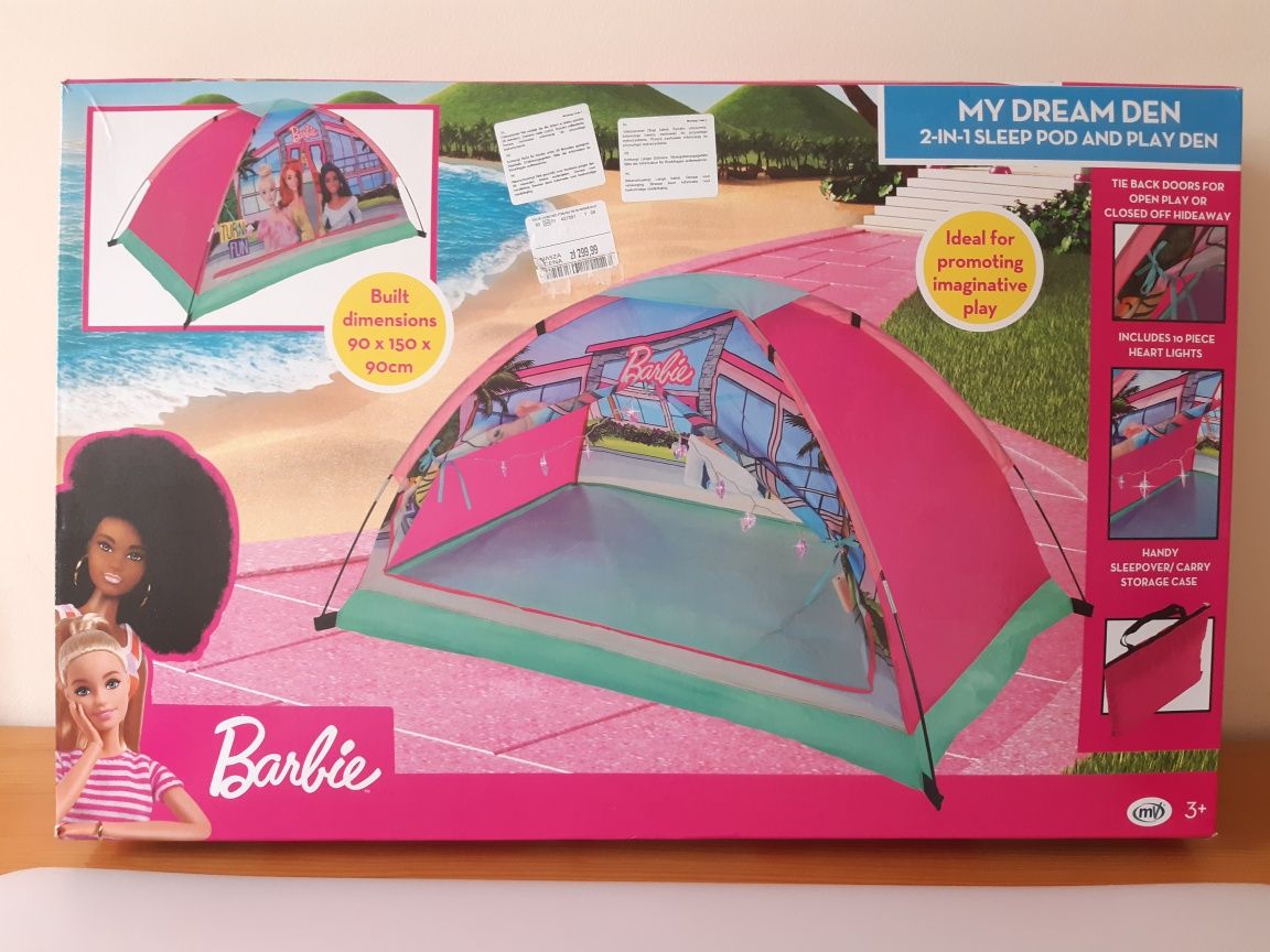 BARBIE - duży namiot dla dziewczynki 3+i 5+  NOWY