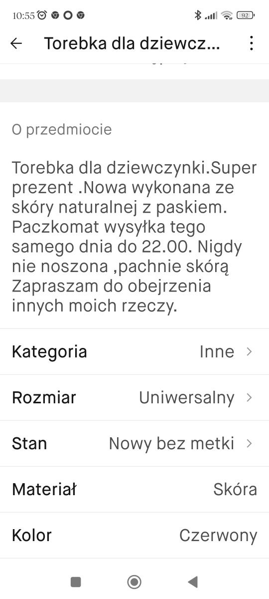 Torebka dla dziewczynki nowa