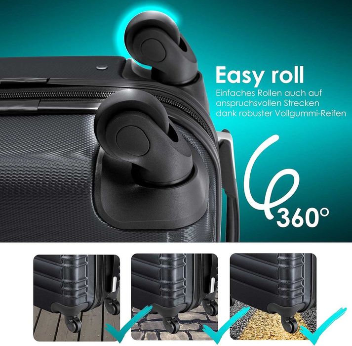 Walizka KESSER / 120L / waliza ABS / torba podróżna / bagaż !4478!