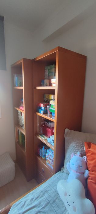 Conjuntos de 2 Estantes de madeira maciça