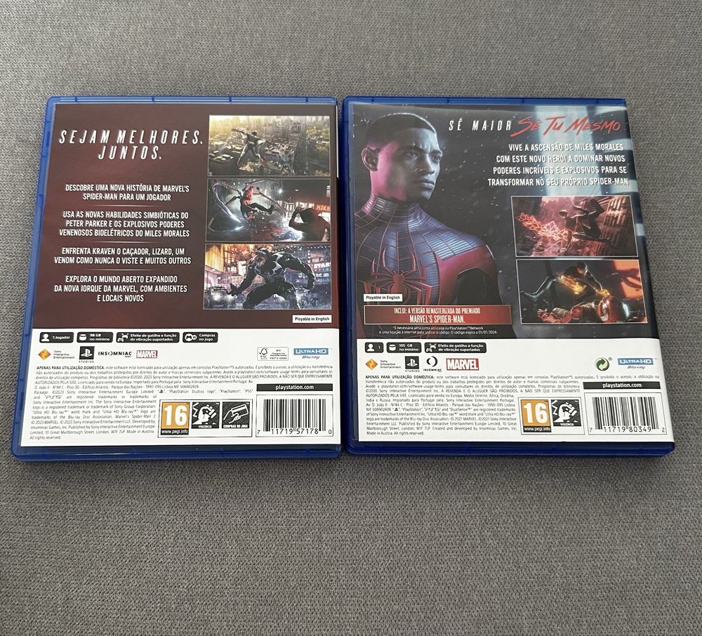 Vendo pack spider-man 2 + spider-man Miles Morales PS5