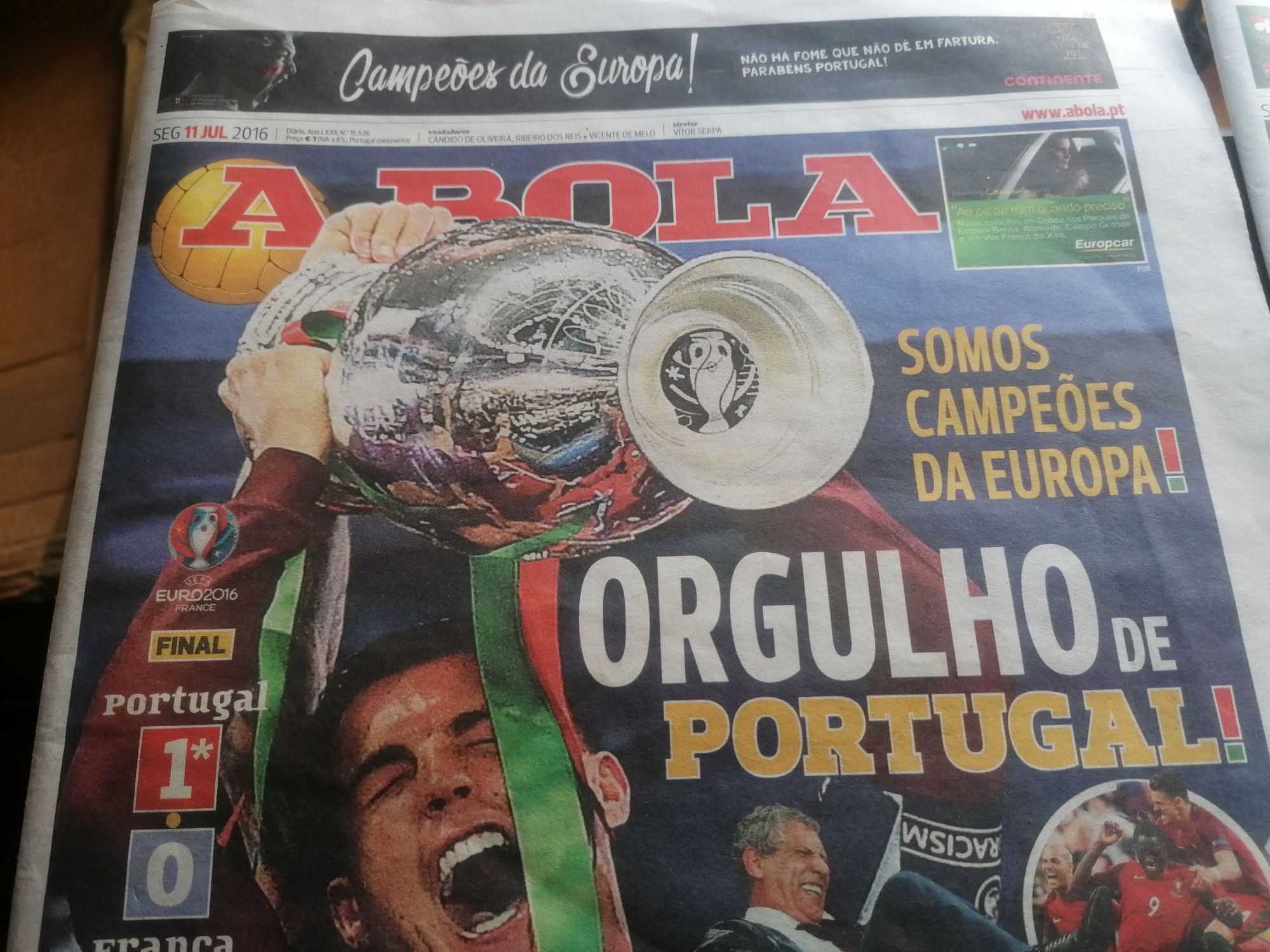 Jornal a Bola do Euro 2016 e da Liga das Nações