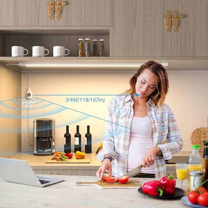 Lampa pod szafkowa LED z Czujnikiem Ruchu i Pilotem Zmienna Barwa