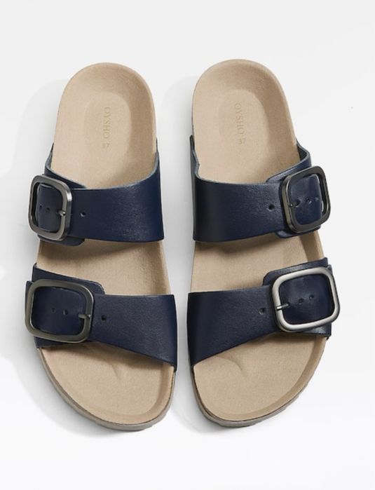 Шльопанці шкіряні Oysho