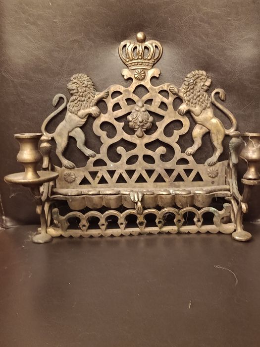 Chanuka - Judaika - menora - brąz - 26 x 25 cm