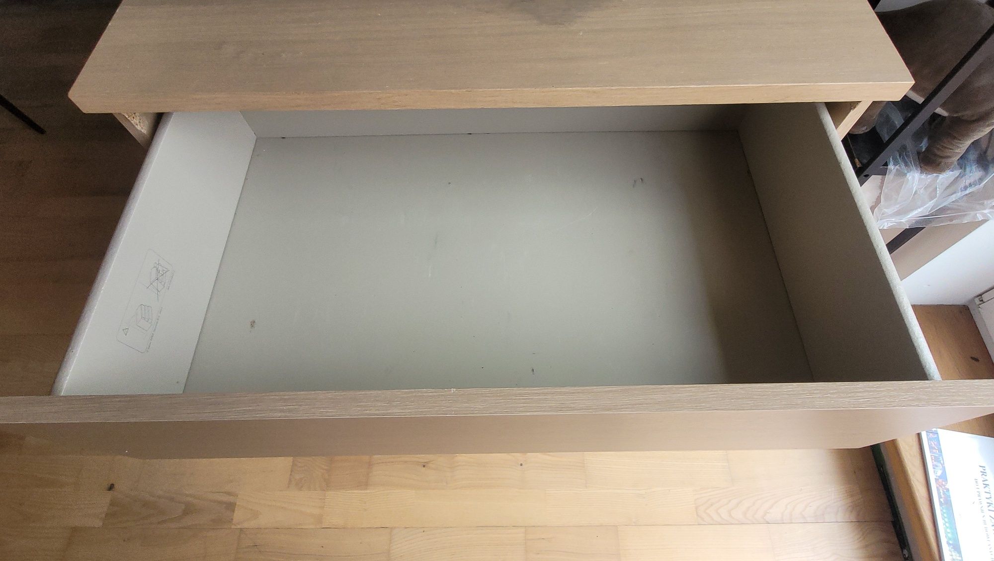 Szafka IKEA Malm Komoda, 3 szuflady 80x78 cm, okleina dębowa