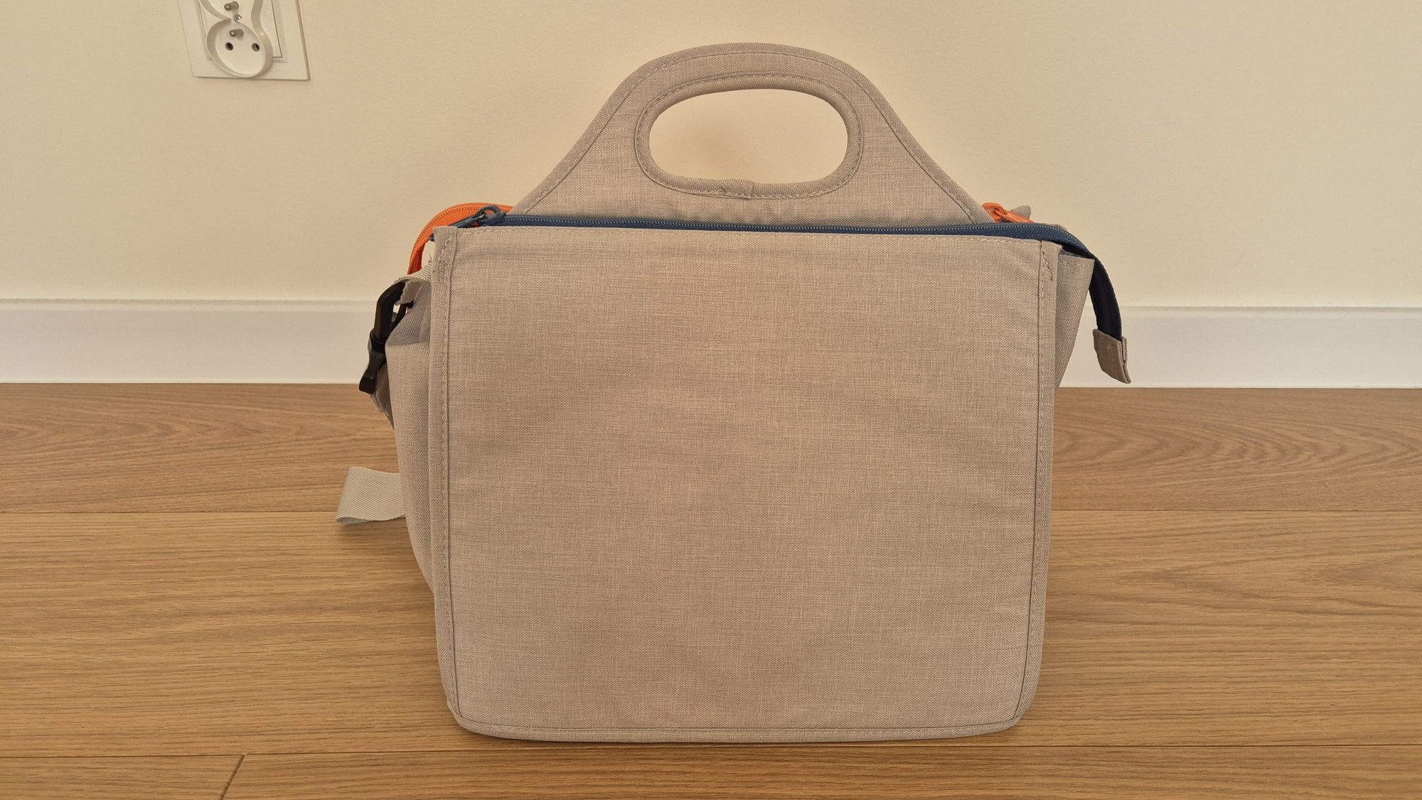 Torba organizer dla mamy i dziecka, szara_Domland IKEA_30x24x25 cm
