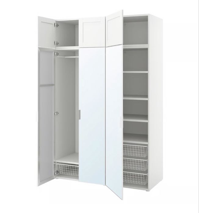 Roupeiro IKEA 6 portas branco com espelhos
