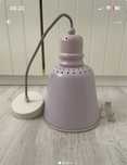 Sebra lampa metal liliowa