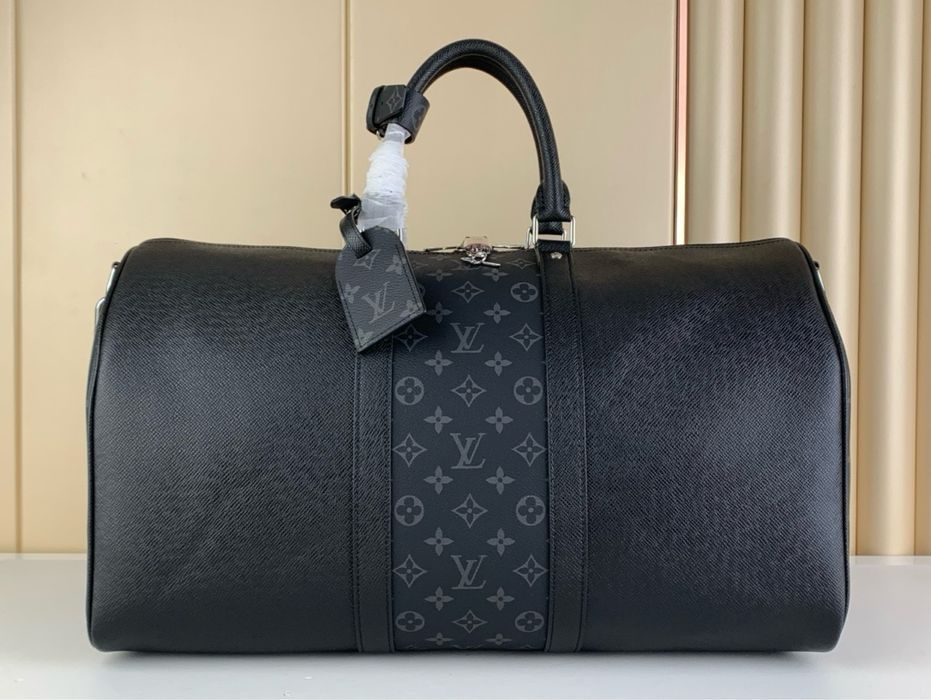 Louis Vuitton Keepall сумка мужская спортивная дорожная кожаная