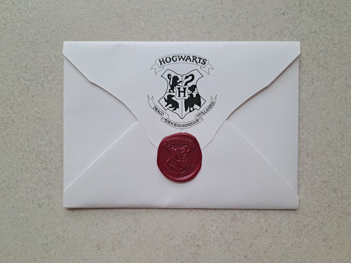 Harry Potter list z Hogwartu handmade personalizowany