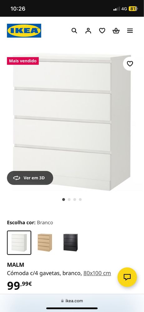 Cómoda IKEA (MALM)