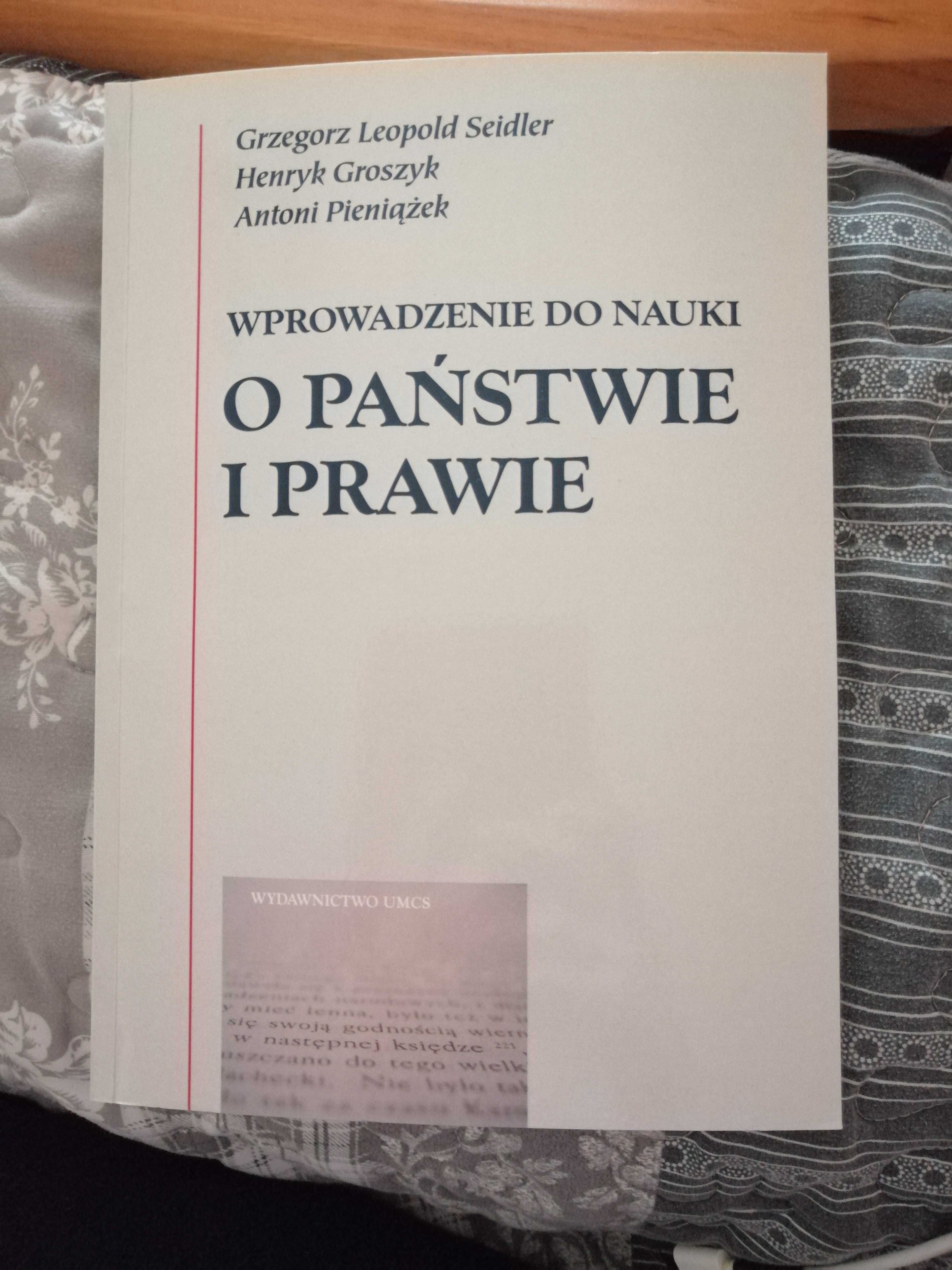 Wprowadzenie do nauki o państwie i prawie Seidler, Groszczyk, Pieniąże