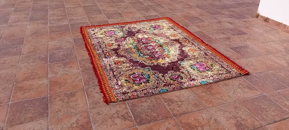 Colcha Vintage de veludo italiano 200 x 160 cm