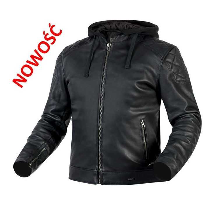 Motocyklowa Męska Kurtka Skórzana Ozone Striker Black