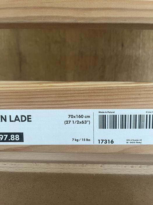 Łóżko dla dziecka z Ikea Sultan Lade160x70