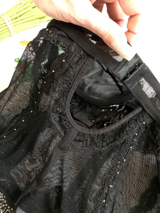 Бюстьє Чорне. Мереживо. Push up. 75 A.