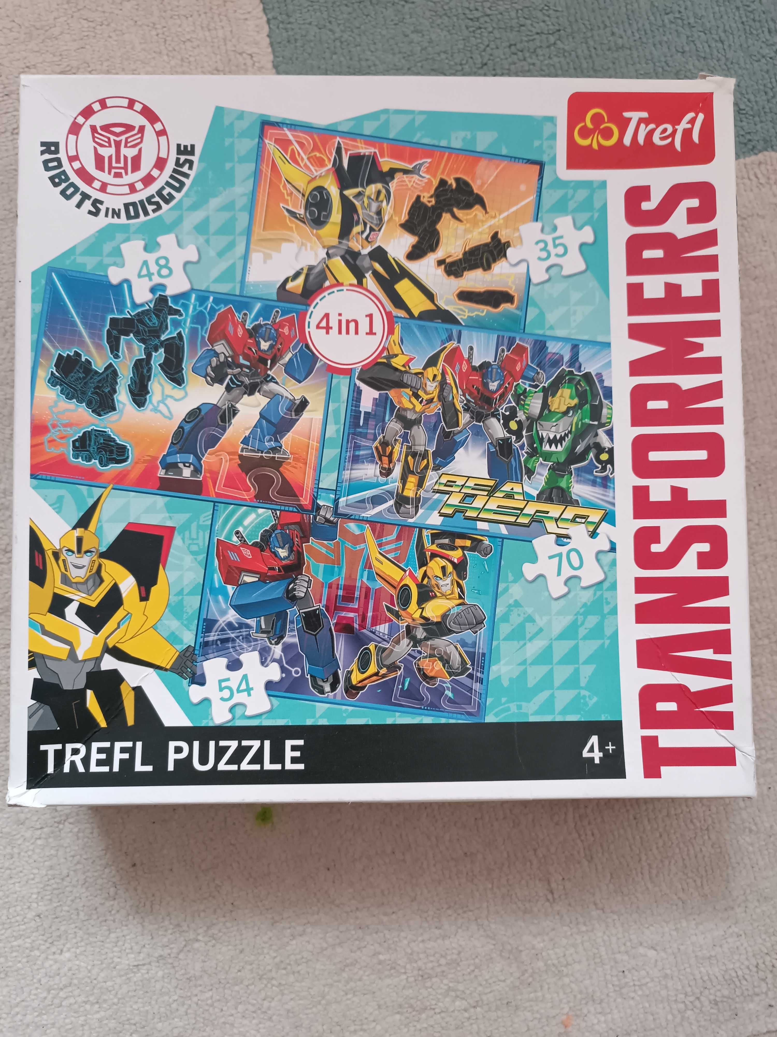 Zestaw 4x puzzle Transformers Trefl