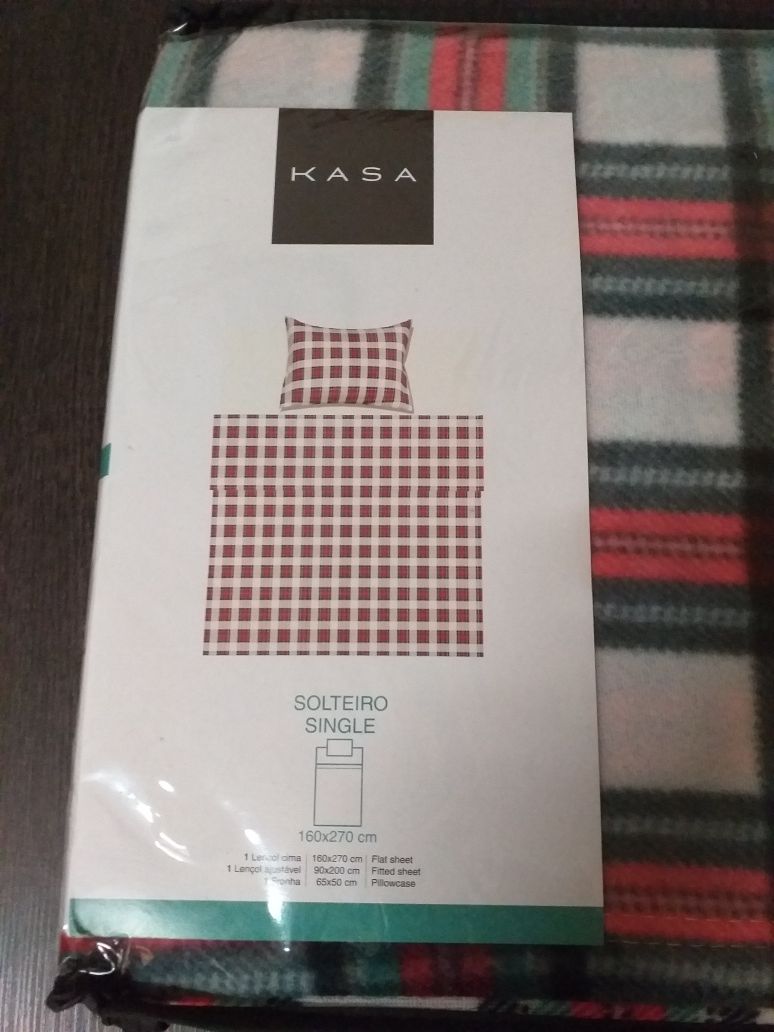 NOVO lencois xadrez fleece 160x270,saco com zip,VEJA ZONAS DIAS ÚTEI