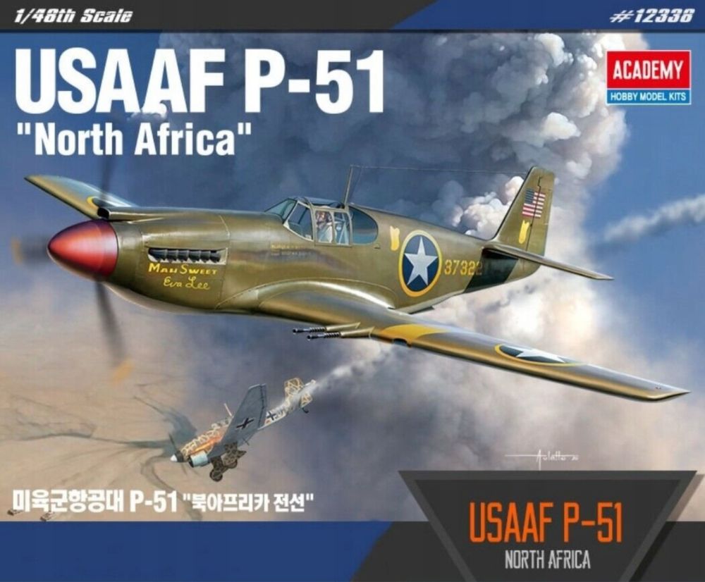 Academy 12338 samolot USAAF P-51 "North Africa" model 1/48