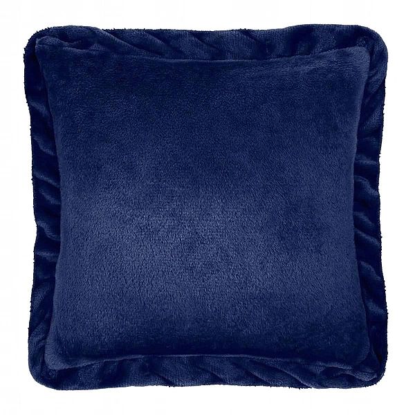 POSZEWKA na poduszkę jasiek 40x40 Dekoracyjna Mikrofibra Ruffly Granat