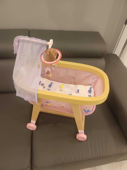 Kołyska na kółkach baby born dla lalek
