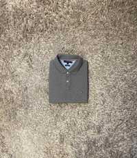 Szara koszulka polo Tommy Hilfiger małe haft logo - Size M