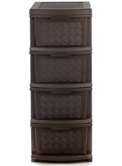 Коричневый органайзер на 4 ящика для школьных вещей и принадлежностей