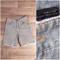 Джинсовые шорты Zara 26р, бермуды,  капри