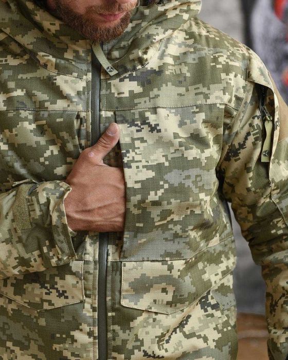 Тактична військова зимова куртка Call Dragon М65 піксель S-3XL омніхіт