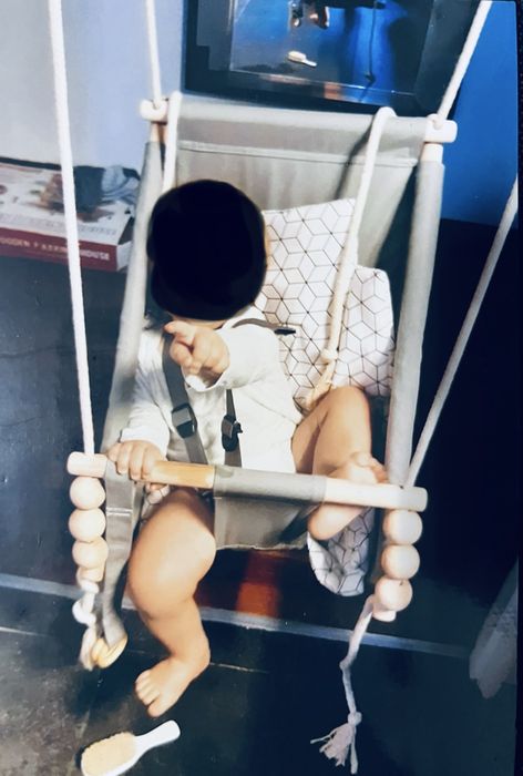 Huśtawka, kołyska dziecięca, drewniana, regulowana