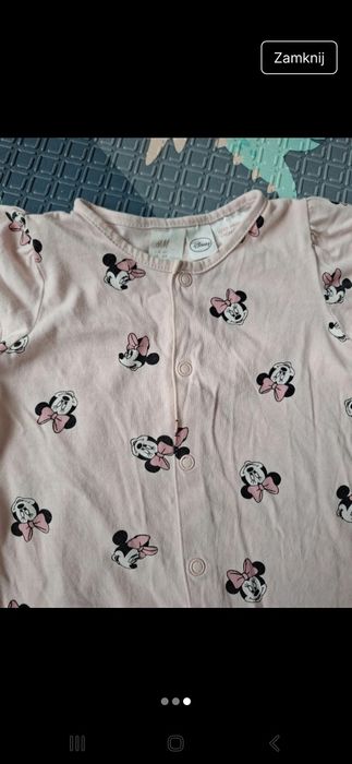 Rampers, piżamka H&M r. 68 Minnie