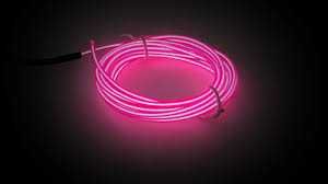 Oświetlenie samochodowe el wire neon 3m Różowy kolor