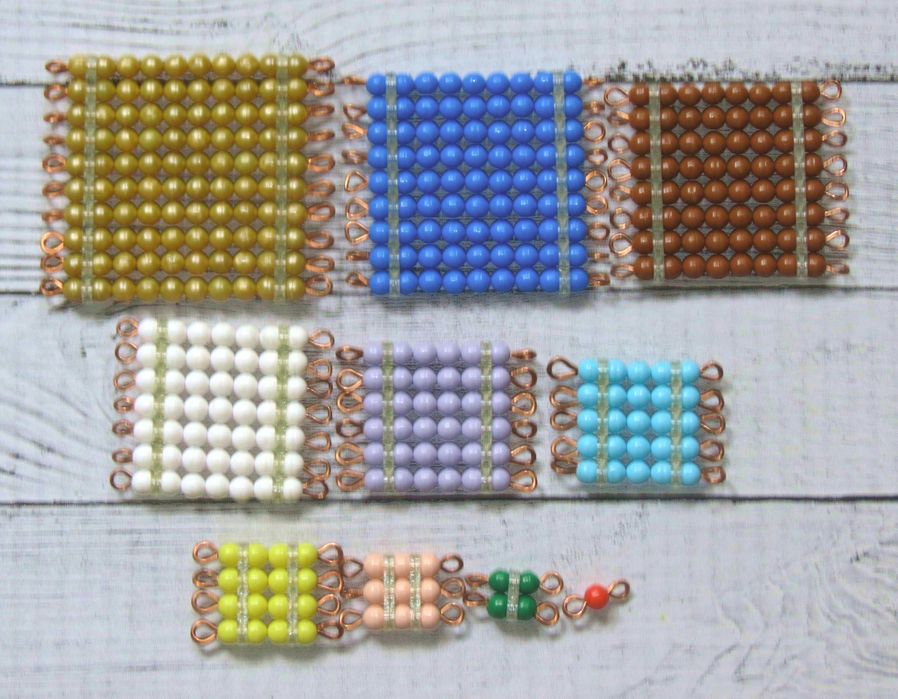 Kolorowe perły Montessori - matematyka, nauka liczenia