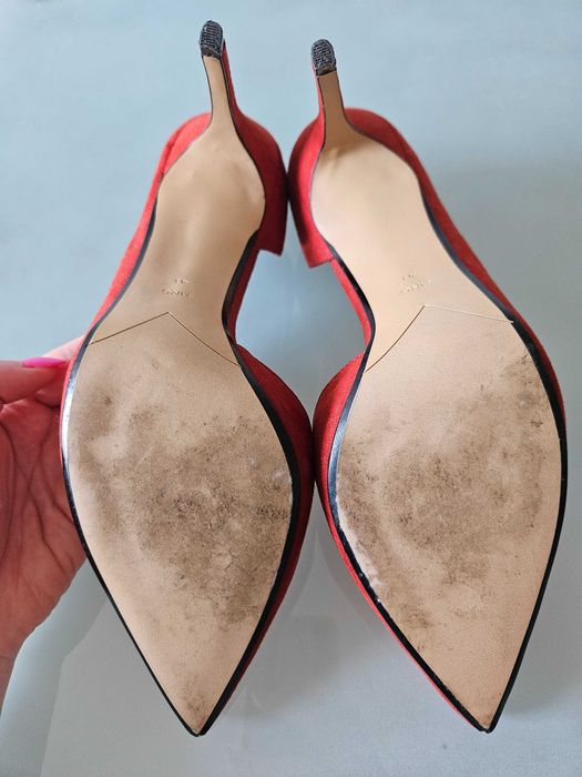 Szpilki cegła/czerwień 40