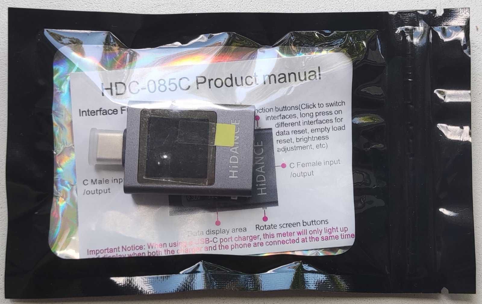 Багатофункціональний USB тестер НiDаnсе HDC-085C з інтерфейсом type-C