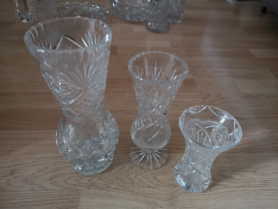 kryształy PRL, szkło dekoracyjne