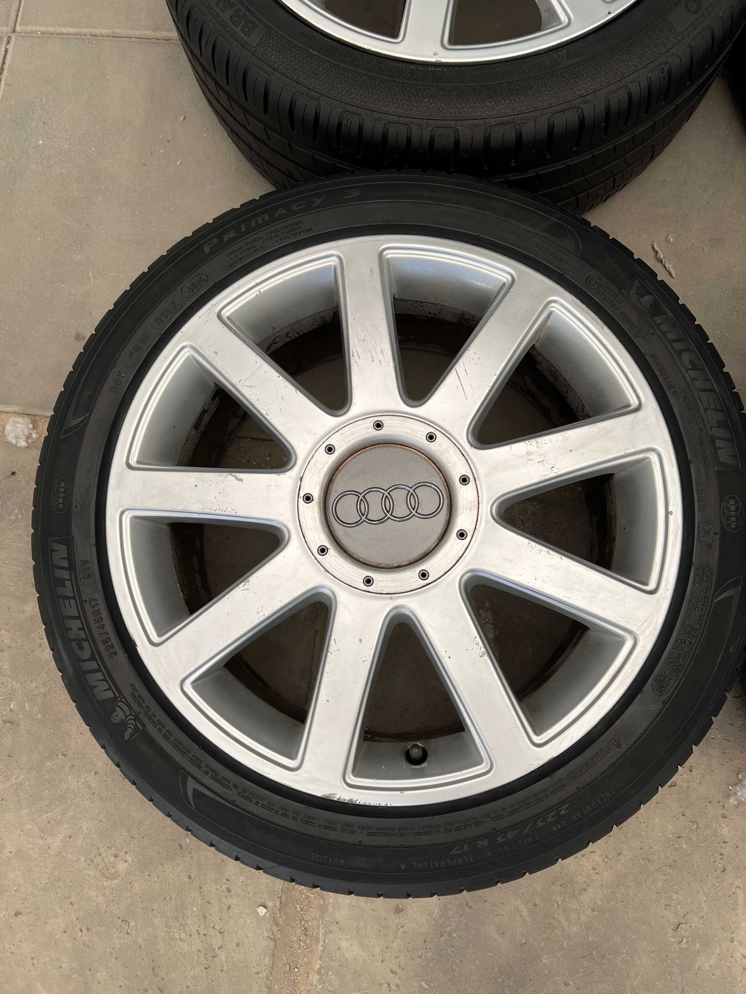 Koła do Audi A4 B6 7.5Jx17H2 ET43 5x112 LETNIE OPONY