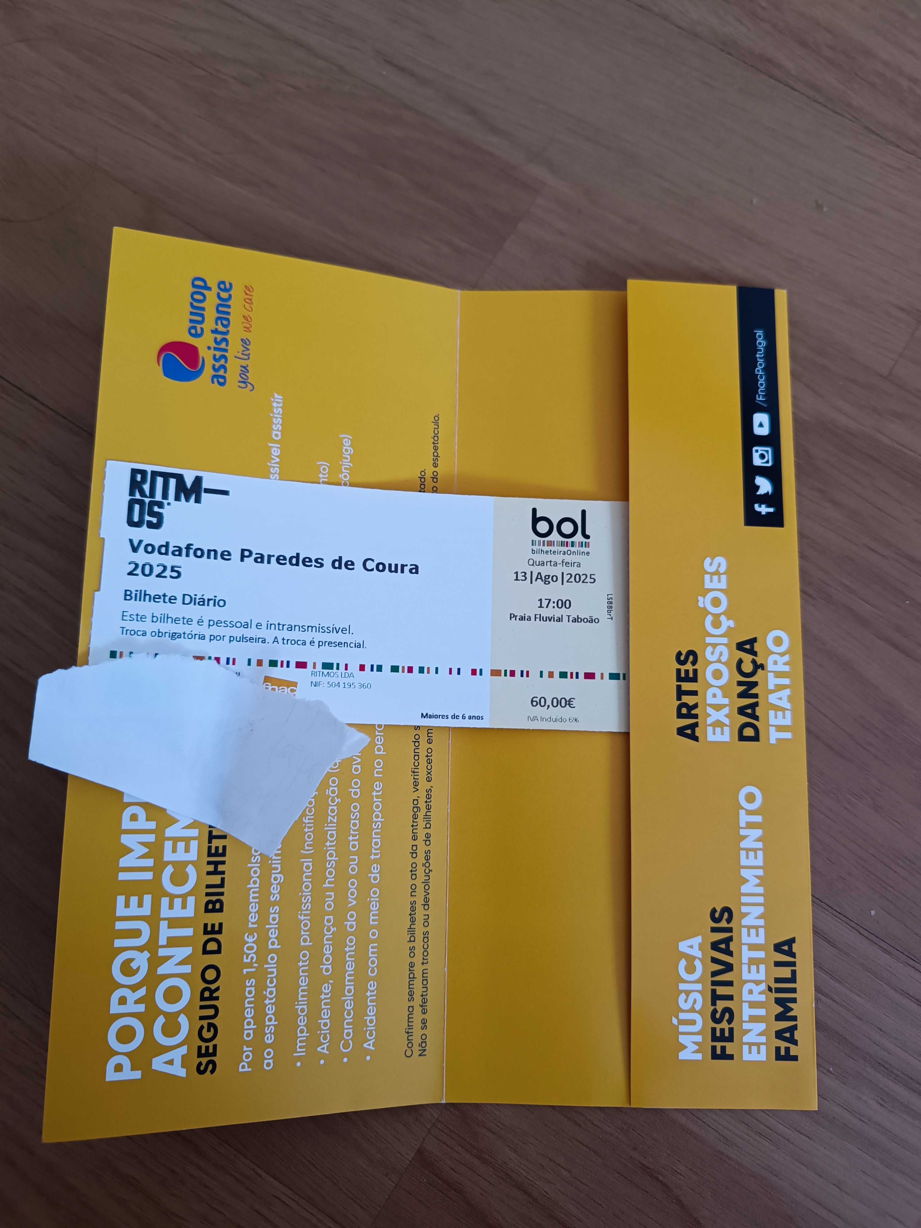 Bilhete Diário Paredes de Coura 13